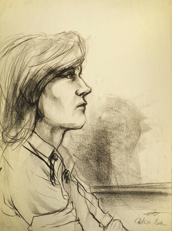 Life Drawing Side Portrait | 18” x 24” | Charcoal on Newsprint | February 2020